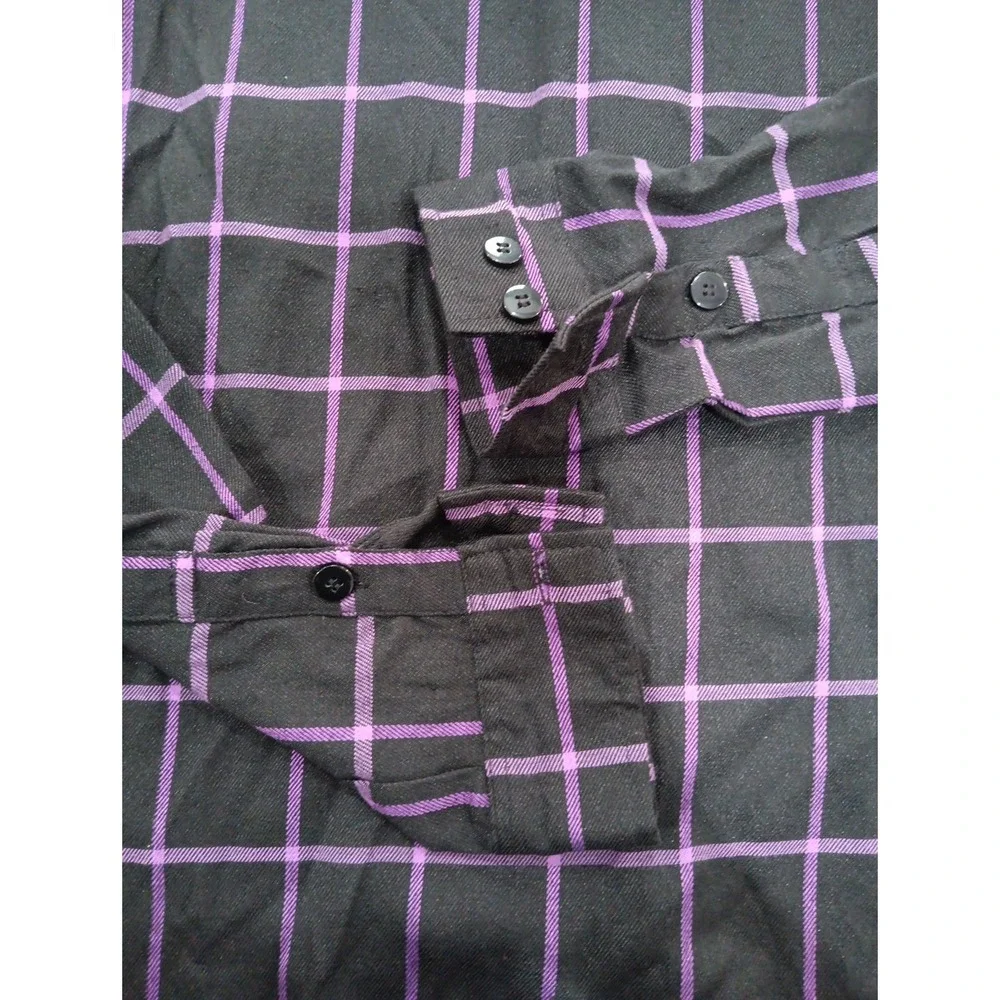 Demons Behind Me‎ Flannel Button Up Shirt Skull Patch Sz XL Tall 2640